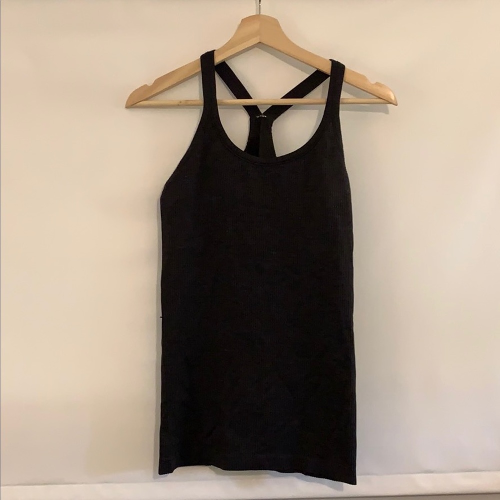 Lululemon racerback tank, dark grey